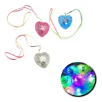 Colar Pisca Balada Festa E Formatura Neon Led C/10 Coração