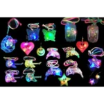 Colar Pisca Balada Festa E Formatura Neon Led C/10 Coração