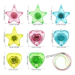 10 Colar Pisca Colorido Festas Baladas Casamento Atacado