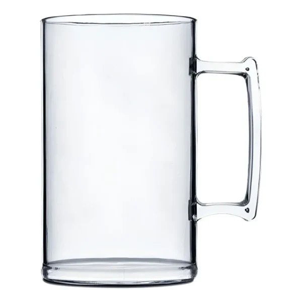 30 Caneca De Acrílico Chopp Transparente Cristal Lisa 500ml