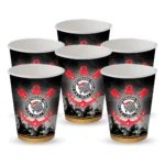8 Copos Decoração Festa Corinthians Festa Aniversário 200ml