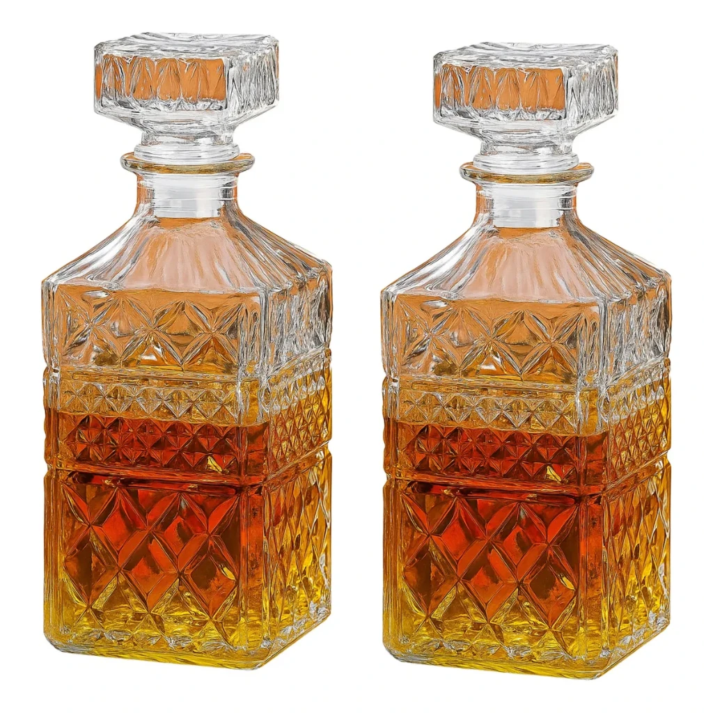 2 Garrafa De Vidro 1 Litro Licoreira Whisky Licor Premium 2 Garrafa De Vidro 1 Litro Licoreira Whisky Licor Premium