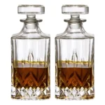 2 Licoreira Vidro Retro Garrafa Whisky Bar Bistro Luxo Licor