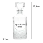 2 Licoreira Vidro Retro Garrafa Whisky Bar Bistro Luxo Licor