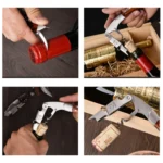 2 Saca-rolhas Abridor De Vinho E Garrafas Profissional Garbo