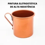 24 Canecas Moscow Mule Alumínio Premium 350ml Drink Gelo