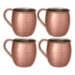Kit 4 Canecas Moscow Mule Inox 500ml