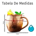 Kit 4 Canecas Moscow Mule Inox 500ml