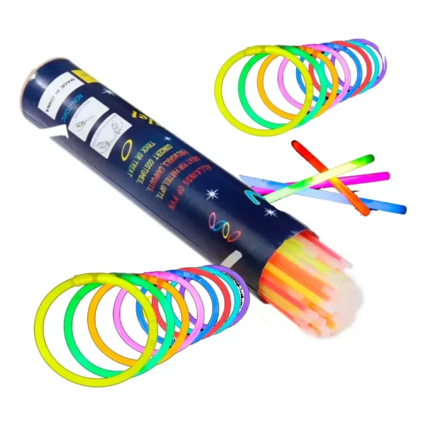 Pulseiras Neon Led Fluorescente Balada Festa - 50 Unidades