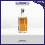 6 Garrafas De Vidro 750ml Kaleido Licor + Rolha T E Lacre Cor Dourado