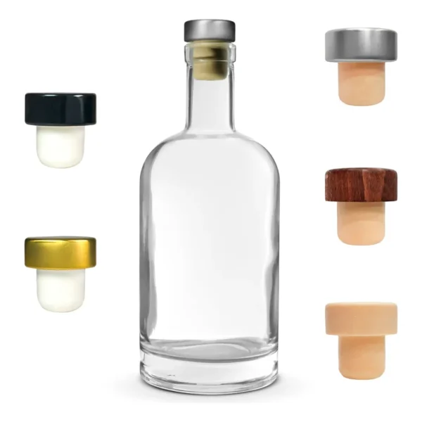 6 Garrafas De Vidro 375ml Kaleido Licor + Rolha T E Lacres