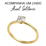 Par Aliança Casamento Chanfrada 7mm Aço Banhada + Solitário