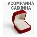 Par Aliança Casamento Chanfrada 7mm Aço Banhada + Solitário