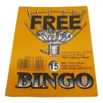 Conjunto Cartelas 15 Blocos Jogo Bingo 1500 Folhas 10cm Org