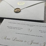 Convite De Casamento Clássico Lacre Cera