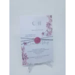 Convite Casamento Com Lacre De Cera Rosê