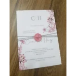 Convite Casamento Com Lacre De Cera Rosê