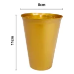 Copo Acrílico Resistente 300ml Dourado Ouro - 10 Unid