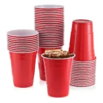 Copo Americano 25un Beer Pong Red Cup Vermelho Azul Preto
