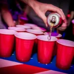 Copo Americano 25un Beer Pong Red Cup Vermelho Azul Preto