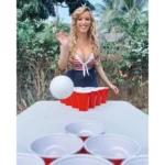 Copo Americano 25un Beer Pong Red Cup Vermelho Azul Preto