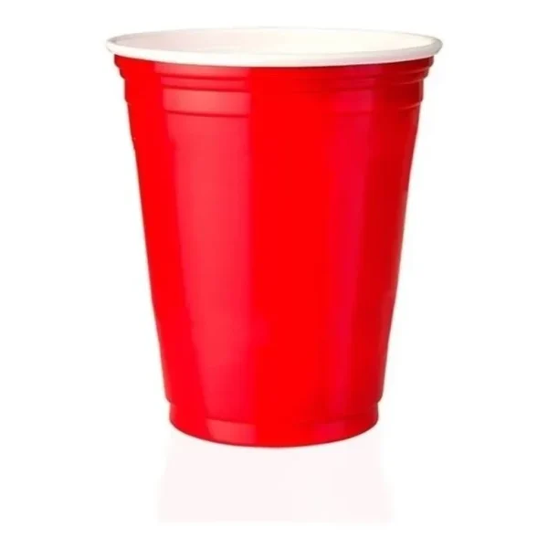 Copo Americano 400ml Vermelho Red Cup Beer Pong - 25 Unid