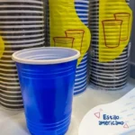 Copo Americano Descartável Beer Pong Red 50un Vermelho Azul