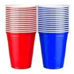 Copo Americano Descartável Beer Pong Red 50un Vermelho Azul