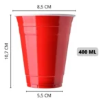 Copo Americano Red Cup Beer Pong Descartável 100 Un Vermelho