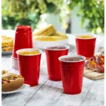 Copo Americano Red Cup Beer Pong Descartável 100 Un Vermelho