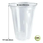 Copo Chopp Descartável 400 Ml Cerveja Festa Resistente 100u - Transparente