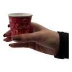 Copo De Papel 110ml Standart Coffe Vermelho Descartável Papel Biodegradável Boxbe C/ 100un