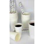 Copo de Papel 180ml Branco Descartável Papel Biodegradável Bello Festas C/ 100un