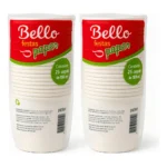 Copo de Papel 180ml Branco Descartável Papel Biodegradável Bello Festas C/ 100un