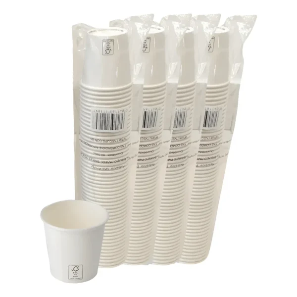 Copo De Papel 200ml Branco Biodegradável Térmico C/200 Copos