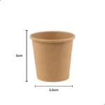 Copo Papel 60ml Café Expresso Chá 100copos Biodegradável Cor Kraft
