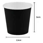 Copo Papel 110ml Café Expresso Chá 100copos Biodegradável Cor Preto Com Branco