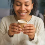 Copo Papel 110ml Café Expresso Chá 100copos Biodegradável Cor Preto Com Branco