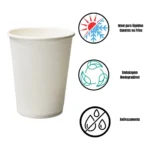 Copo Papel 180 Ml Biodegradável Descartável Ecológico 100 Un