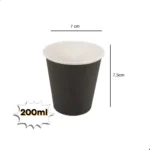 Copo Papel 200ml Café Expresso Chá 100copos Biodegradável Cor Branco E Preto