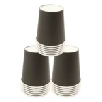 Copo Papel 200ml Café Expresso Chá 100copos Biodegradável Cor Branco E Preto