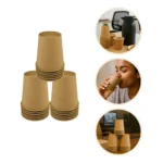 Copo Papel 200ml Café Expresso Chá 100copos Biodegradável Cor Kraft