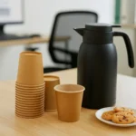 Copo Papel 200ml Café Expresso Chá 100copos Biodegradável Cor Kraft