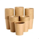 Copo Papel 200ml Café Expresso Chá 100copos Biodegradável Cor Kraft
