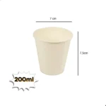 Copo Papel 200ml Café Expresso Chá 100copos Biodegradável Cor Branco