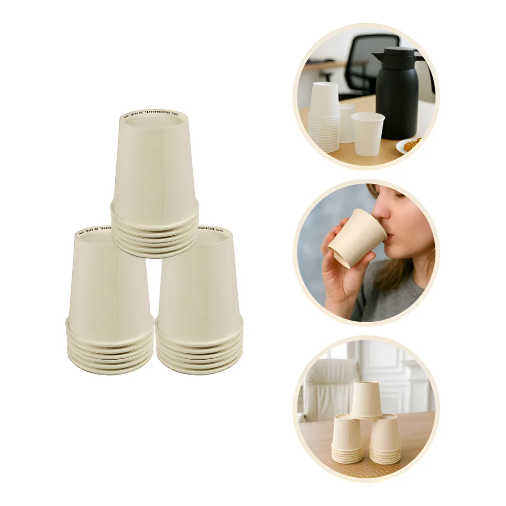 Copo Papel 200ml Café Expresso Chá 100copos Biodegradável Cor Branco Copo Papel 200ml Café Expresso Chá 100copos Biodegradável Cor Branco