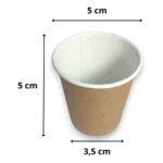 Copo Papel 60ml Kraft Café Bio Térmico - 50 Unid