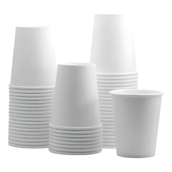 Copo Papel Branco 110ml Biodegradável Térmico Pct 100un Cor Branco