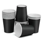 Copo Papel Descartavel 200ml P/ Cafe C/100un Qualidade Preto