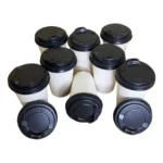 Copo Papel 300 Ml Descartável Ecológico C/tampa Bico - C/100 Cor Branco